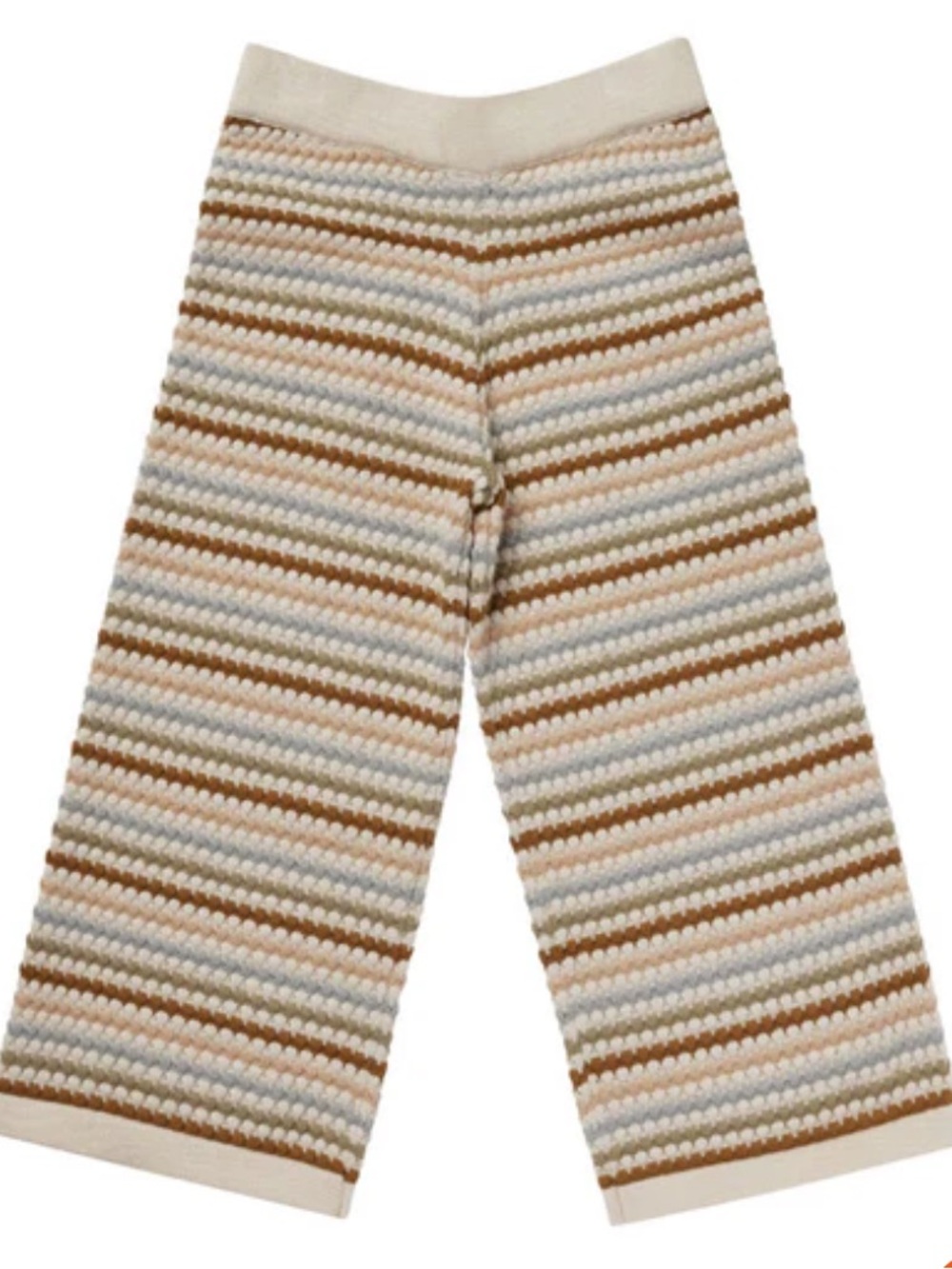 Rylee + Cru Knit Wide Leg Pants Honeycomb Stripe 6-7